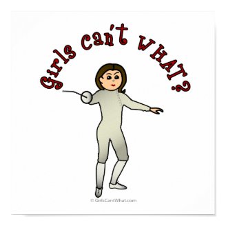 Light Woman Fencing Posters
