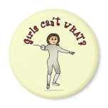 Light Woman Fencing Refrigerator Magnets