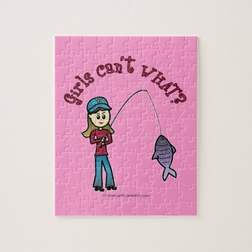 Light Woman Fishing Jigsaw Puzzle