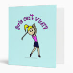 Light Woman Golfer Binder