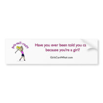 Light Woman Golfer bumper stickers