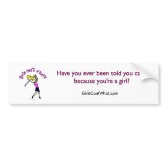Light Woman Golfer Bumper Stickers