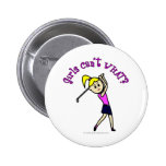 Light Woman Golfer Buttons
