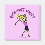 Light Woman Golfer Fridge Magnet