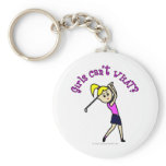 Light Woman Golfer Keychains