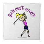 Light Woman Golfer Tiles