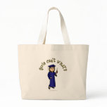 Light Woman Graduate in Blue Gown Canvas Bag