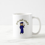 Light Woman Graduate in Blue Gown Coffee Mugs