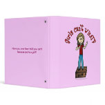 Light Woman on Soapbox 3 Ring Binders