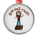 Light Woman on Soapbox Christmas Ornaments