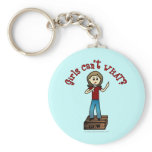 Light Woman on Soapbox Keychain
