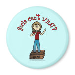 Light Woman on Soapbox Magnet