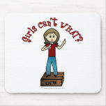 Light Woman on Soapbox Mousepads