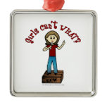 Light Woman on Soapbox Ornament