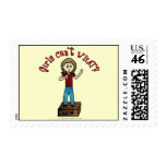 Light Woman on Soapbox Postage Stamps