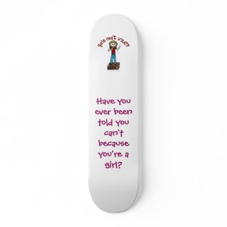 Light Woman on Soapbox Custom Skate Board