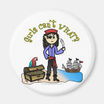 Light Woman Pirate Fridge Magnet
