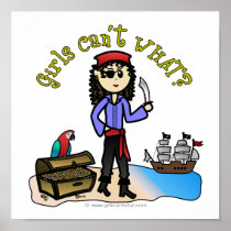 Light Woman Pirate Posters