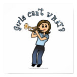 Light Woman Playing Trumpet Poster