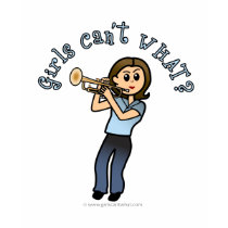 Light Woman Playing Trumpet