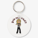 Light Woman Referee Keychains