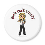 Light Woman Referee Magnets