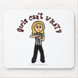 Light Woman Referee Mousepads