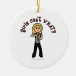 Light Woman Referee Ornaments