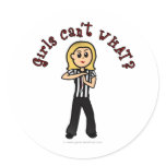 Light Woman Referee Stickers
