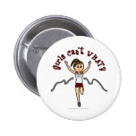 Light Woman Runner in Red Uniform Pins