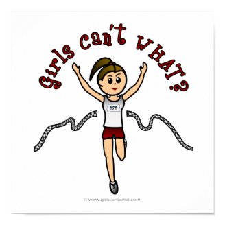 Light Woman Runner in Red Uniform Posters