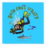 Light Woman Scuba Diver Poster