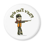 Light Womans Hunting Refrigerator Magnet