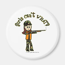 Light Womans Hunting Refrigerator Magnet