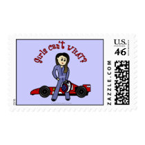 Light Womens Auto Racing Postage Stamps