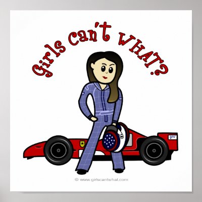 Women Auto Racing on Light Womens Auto Racing Poster From Zazzle Com