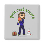 Light Womens Bowling Fridge Magnets