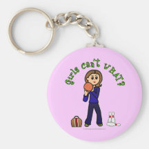 Light Womens Bowling Key Chain