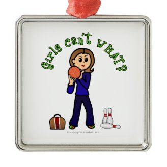 Light Womens Bowling Ornaments
