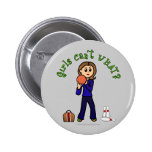 Light Womens Bowling Pinback Buttons