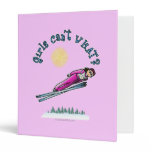Light Women's Ski Jumping 3 Ring Binders