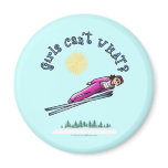 Light Women's Ski Jumping Fridge Magnets