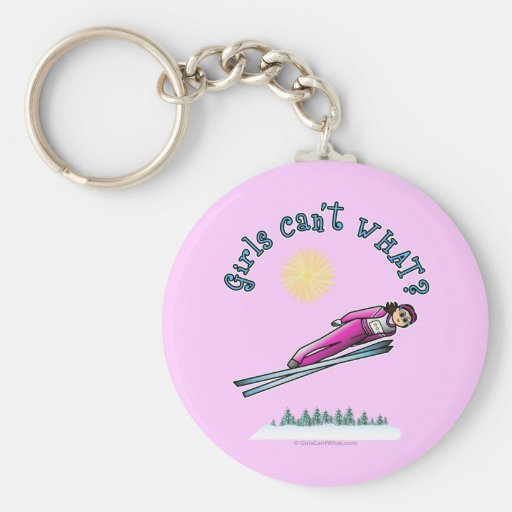 Light Women's Ski Jumping Keychain