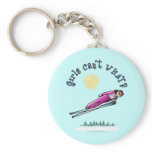 Light Women's Ski Jumping Keychain