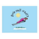 Light Women's Ski Jumping Post Card
