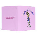 Light Womens Soccer in Blue Uniform 3 Ring Binders