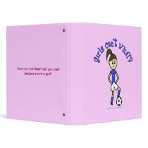 Light Womens Soccer in Blue Uniform Vinyl Binders