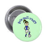Light Womens Soccer in Blue Uniform Button