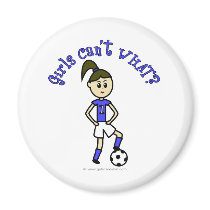 Light Womens Soccer in Blue Uniform magnets
