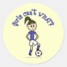 Light Womens Soccer in Blue Uniform Sticker